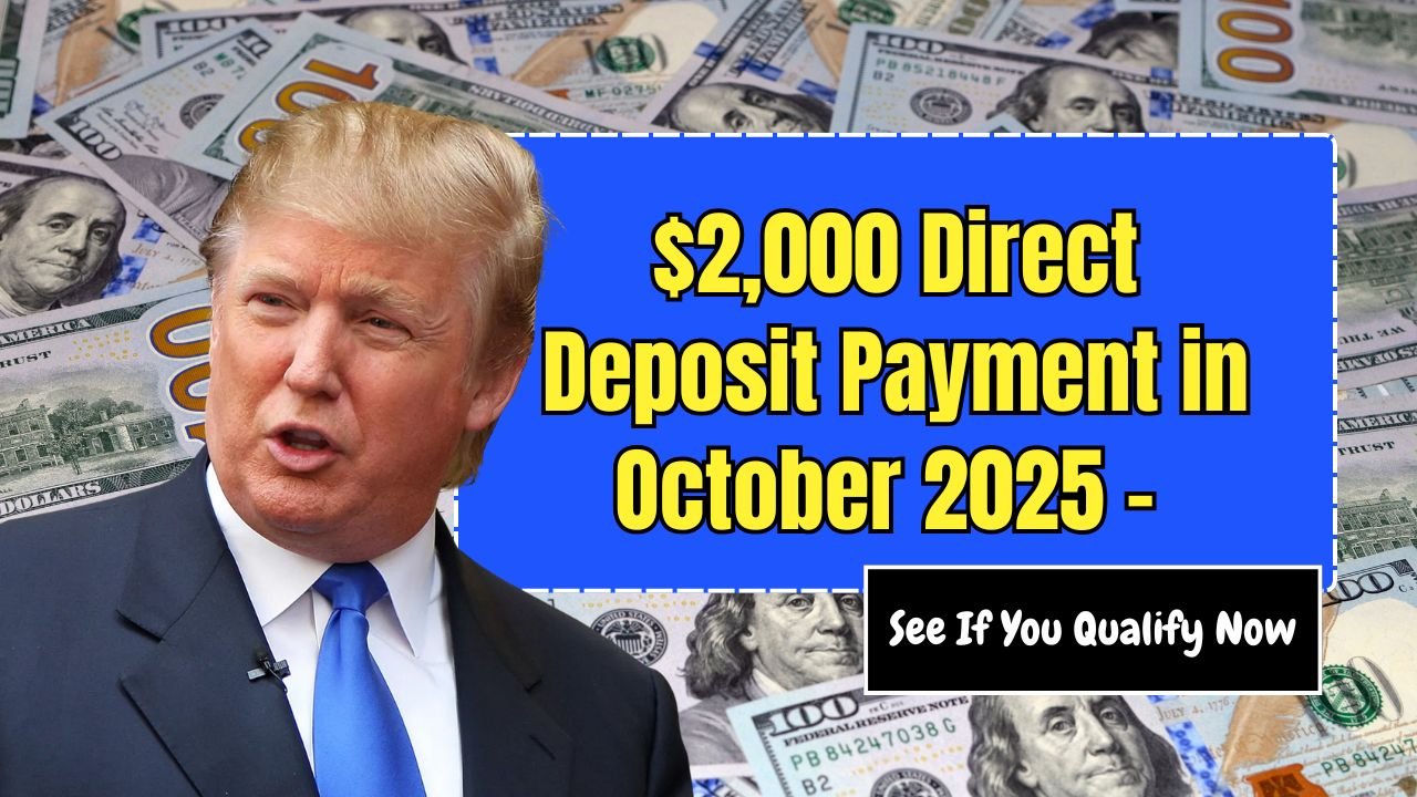 $2,000 Direct Deposit Payment in October 2025 – See If You Qualify Now
