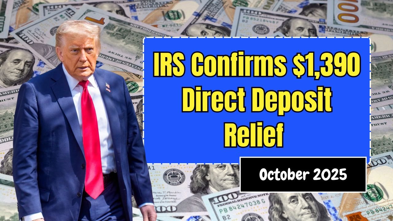 IRS Confirms $1,390 Direct Deposit Relief — Payments Rolling Out This October 2025